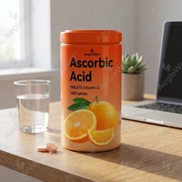 Aeglewell OEM Natural Health 1000 comprimés d'acide ascorbique au goût d'orange, comprimés de vitamine C pour éclaircir la peau