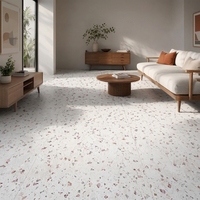 Dalles de terrazzo artificielles, couleur personnalisée, grande taille, résistantes à l'usure, pour la décoration de sols de villas commerciales