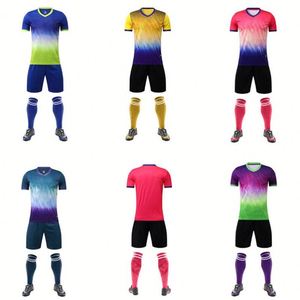 Wholesale <b>Cheap</b> Price <b>Light</b> Blue Unisex Football Kits Sports Uniforms Plus Size Quick Dry Breathable 100% Polyester - Product Image 5