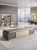 Bureau de direction en marbre noir de style simple pour le bureau (SZ-OD708)