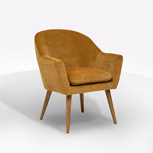 Poltrona Mod. SINEL IN VELLUTO CM 70.5X65 H. 83 OCRA - Product Image 1