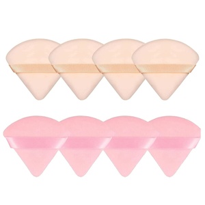 Private Label Cotton Velour Makeup <b>Puff</b> Portable Soft Triangle Cosmetic Powder <b>Puff</b> for Setting,Contouring and Under Eyes - Product Image 1