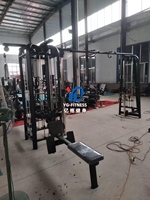 YG FITNESS YG-7054 Machine de musculation professionnelle multi-positions réglable 5 stations avec système de croisement de câbles pour salle de sport