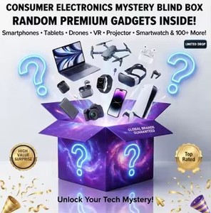 5-piece Digital Mystery Box 500 Tech Items High Value <b>Electronic</b> Mystery Box Randomly Includes Watch Phone Drone Gift Set - Product Image 2