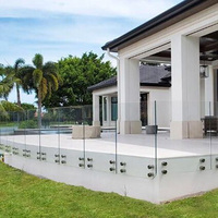 EKOO Offre Spéciale – Support de Verre Latéral en Acier Inoxydable pour Balustrades Intérieures Sans Cadre, Idéal pour Balcons et Porches Domestiques