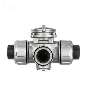 Vanne électrique COVNA DN40 1,5 pouce, vanne 3 voies, port en L, actionneur électrique modulant 24V AC, vanne à bille en PVC véritable union - Product Image 4