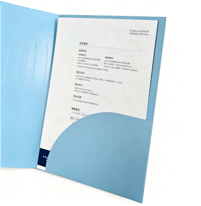 Cartella Portadocumenti A4 Personalizzata per Aziende, Design con Tasche, Stampa Offset su Carta Kraft, Cartella a Doppia <span class=keywords><strong>Tasca</strong></span> - Product Image 3