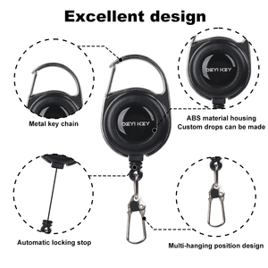 Biểu Tượng Tùy Chỉnh Chiến Thuật ID Chủ Thẻ Với Có Thể Thu Vào Huy Hiệu, Reel Nặng-Nhiệm Vụ Leo Núi Khóa Keychain Với Id Chủ Thẻ - Product Image 4