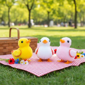Nuevo Peluche <span class=keywords><strong>El</strong></span>éctrico de <span class=keywords><strong>Pollito</strong></span> y Pato con Sonidos de Chirriado y Patadas y Alas que se Agitan, Juguete de Peluche para Bebés, Mascota Electrónica para Niños - Product Image 1
