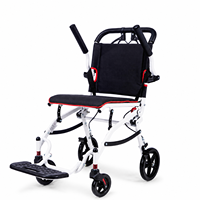 Silla de Ruedas Manual Ultraligera Portátil de 7.7 kg, Plegable, de Aleación de Aluminio, para Viajes y Transporte, con Sistema de Amortiguación, 100 kg