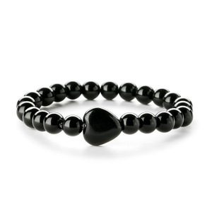 Daily Wear <b>Healing</b> Howlite Stone Jewelry New Fashion Trendy Heart Shaped Natural Malachite Beaded <b>Bracelets</b> for Couple Gift - Product Image 2