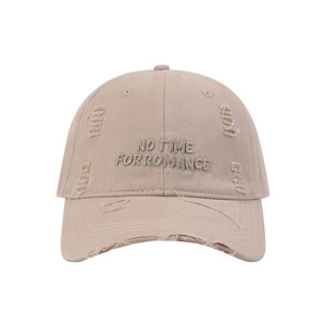 Casquette de baseball unisexe Rothly Hole à 6 panneaux, texte alphanumérique brodé en 3D, large bord, tissu en coton, protection solaire estivale - Product Image 1
