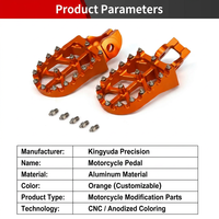 Repose-pieds en aluminium CNC sur mesure OEM compatibles avec les accessoires de modification de course KTM SX-F XC-F EXC-F
