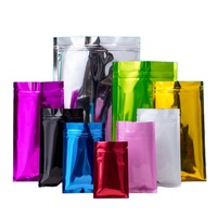Sacs refermables à fond plat en aluminium personnalisés, sachets d'emballage pour thé et aliments, sacs scellés en métal pour aliments pour animaux, graines, collations, grains de café