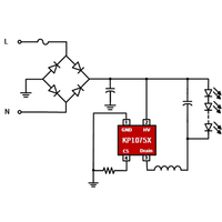 Convertisseur de puissance LED quasi-résonant non isolé, abaisseur de tension, circuit intégré de commande LED KP107AL KP107