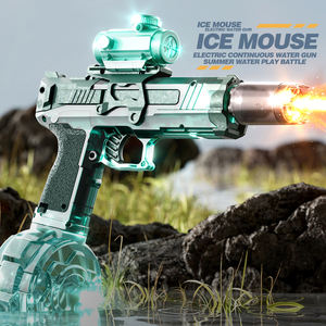 ألعاب بندقية ميلي مسدس ماء كهربائي قوي UZI ألعاب مضيئة كاتم صوت متوهج مسدس بخ ماء أوتوماتيكي للأطفال - Product Image 4
