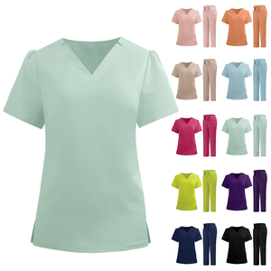 Women Thin Comfortable Breathable Multi Colored Uniform <b>Set</b> For Beauty Salons Postpartum Care Centers Dental Clinics Hospitals N - Product Image 1