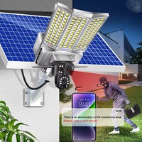 Lampadaire intelligent à énergie solaire avec caméra de sécurité Contrôle par application Alerte de mouvement à gradation automatique Étanche IP65 pour jardin