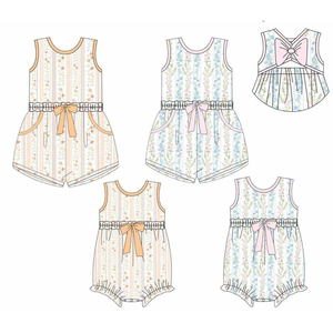 Preventa al por mayor: Vestidos de verano con estampado floral para bebés y niñas, conjuntos de ropa para hermanas, precio de fábrica, moda. Pedido mínimo 5 unidades. - Product Image 5