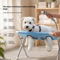 Support de bain pliable pour animaux de compagnie avec système de contention multi-ports, table de toilettage pour chiens et chats de petite et moyenne taille, usage domestique, vente en gros