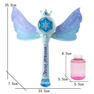 Novo Produto Magic Stick Bubble Gun Machine Brinquedos Princesa Fairy Light Butterfly Plastic Bubble Wands for Kids Gift - Product Image 5