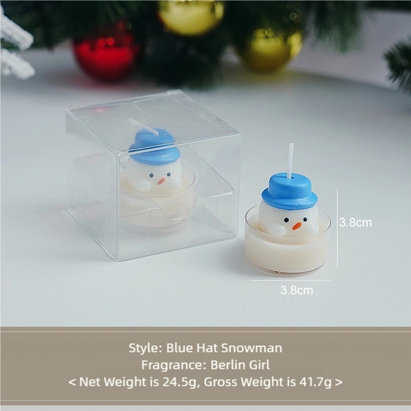 White - Blue Hat Snowman