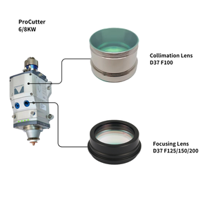 Lentille de focalisation Raysoar D37 F125 F150 F200 C100, lentille de collimation pour tête de découpe laser <span class=keywords><strong>Precitec</strong></span> <span class=keywords><strong>ProCutter</strong></span> 6KW 8KW 15KW - Product Image 1