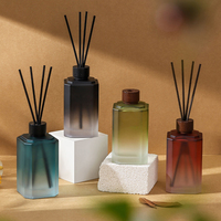 Bouteilles en verre pour diffuseur de 500 ml, désodorisant d'air longue durée, décoration de maison de luxe, parfum d'aromathérapie, diffuseur à bâtonnets avec bâtonnets en fibre