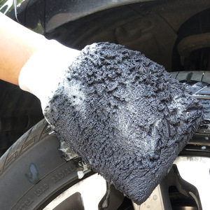 Guante de microfibra para lavado de autos de uso diario, 22x15cm, tela trenzada gruesa para limpieza y detallado de vehículos - Product Image 3