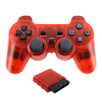 Ventes chaudes, accessoires de jeu au design transparent, manette de jeu sans fil 2,4 G pour PS2