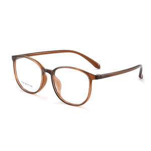 Montures de lunettes coréennes TR90 7124, monture carrée intégrale, légères, unisexe, en plastique, marron tendance, origine Danyang - Product Image 1