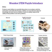 DElight Share Ensemble de puzzles éducatifs STEM - Kits d'expériences scientifiques et d'ingénierie en bois/EVA/plastique pour les élèves du primaire