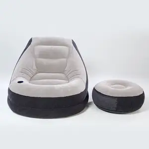 INTEX Aufblasbare Liege Ottoman Set Air Chair mit Fuß stütze Outdoor Ultra Lounge Stuhl Air Sofa