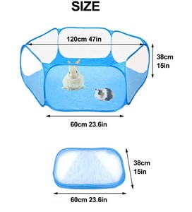 Box per animali domestici trasparente traspirante Pop Open box per piccoli animali recinzione portatile per porcellino d'india, conigli, criceto - Product Image 2