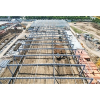 Modèle 3D de construction de hangar à structure en acier CAO Conception d'entrepôt préfabriqué