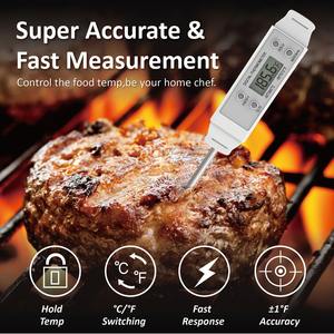 Thermomètre à viande numérique pour la cuisson à domicile BBQ Thermomètre de four de cuisine en plastique avec affichage de la température sur l'application Usage domestique - Product Image 4