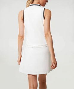 Abito da Tennis con collo a Polo sportivo <span class=keywords><strong>senza</strong></span> <span class=keywords><strong>maniche</strong></span> lavorato a maglia con logo personalizzato da donna Polo da Golf abito da Tennis intero - Product Image 3