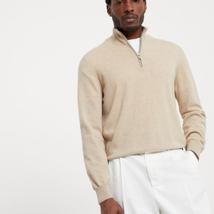 Suéter de <span class=keywords><strong>Cuello</strong></span> <span class=keywords><strong>Alto</strong></span> Personalizado con Logotipo, Tejido en Lana, Mohair y Cachemira, Manga Larga, con Cierre, para Invierno - Product Image 3