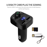 Pemutar mp3 pengisi daya Usb mobil, tampilan Digital pemancar FM mobil bebas genggam perlengkapan mobil penerima Audio USB terlaris
