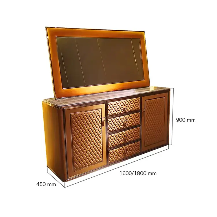 Muebles de lujo de diseño elegante para comedor, aparador lateral de Buffet, gabinete de madera, cajones