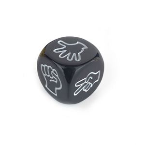 Dados de Acrílico Sólido de 20 mm, Personalizados con Diseño de Piedra, Papel y Tijera, para Juegos de Bar y Fiestas - Product Image 3