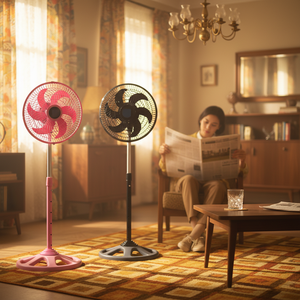 10 Zoll 3-Gang Oszillierender Ventilator mit Drehknopf-Steuerung Leistungsstarker Luftstrom für den Haushalt - Product Image 1