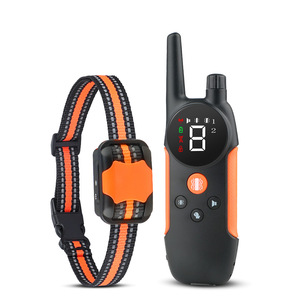 Collar de entrenamiento para perros Tian Zhe con doble vibración, antiladridos, equipo de entrenamiento individual para mascotas, negro y naranja - Product Image 1