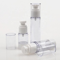 Flacon pompe sans air en plastique ABS blanc transparent de 30 ml