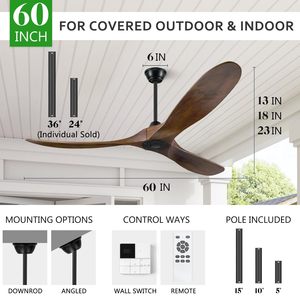 Lámpara <span class=keywords><strong>Ventilador</strong></span> de Techo Inteligente Tuya de 60 Pulgadas - Compatible con Alexa/Google Home y Control por APP - Product Image 6