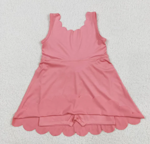 Vestido deportivo rosa para niñas, ropa deportiva de verano, falda de yoga - Product Image 2
