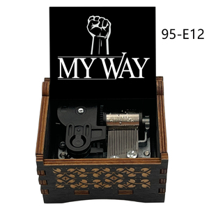 Caja Musical de Madera My Way con Mecanismo de Cuerda, Canción <span class=keywords><strong>Popular</strong></span>, 18 Notas, Recuerdo Especial para Familiares, Regalos de Navidad - Product Image 4