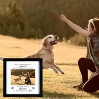 Cadre photo populaire en MDF noir avec plexiglas, format A4, 5, 6, 7, 8, 10 pouces, pour affichage mural, idéal pour les souvenirs de nouveau-né et d'animaux de compagnie
