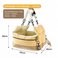 Sac de transport portable pour animaux de compagnie, lit de voiture pour chien, coussin de siège passager avant, sac de voyage pour petits chiens et chats, voyages en plein air