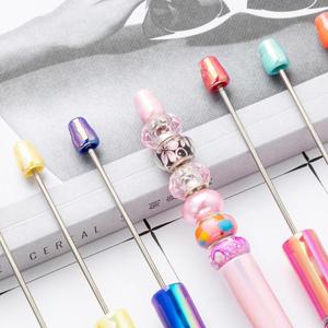 New UV Gradient <b>Bead</b> Pens - Creative DIY <b>Plastic</b> Ballpoint Pens for Students & Craft Lovers - Product Image 2
